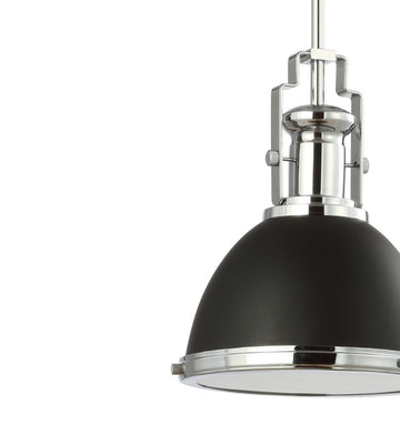 Homer Modern Industrial Iron LED Dome Pendant - JONATHAN Y